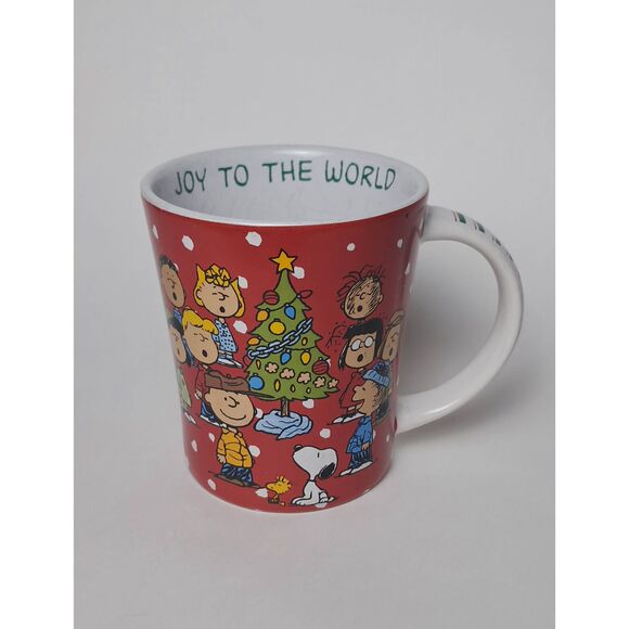 Peanuts Gang Joy to the World Christmas mug 4.5'Height- Used Good Condition - Picture 1 of 4